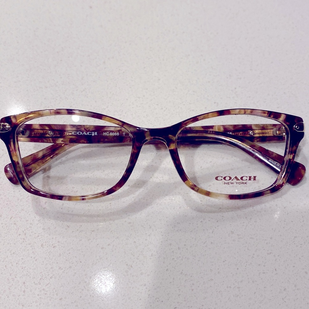 Brand New never Worn Coach Confetti Light Brown Frames